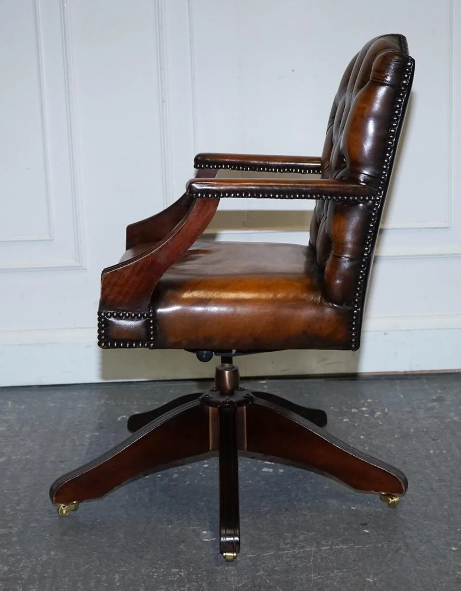 Chesterfield Director's Chair in Brown Cigar Leather