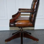 Chesterfield Director's Chair in Brown Cigar Leather
