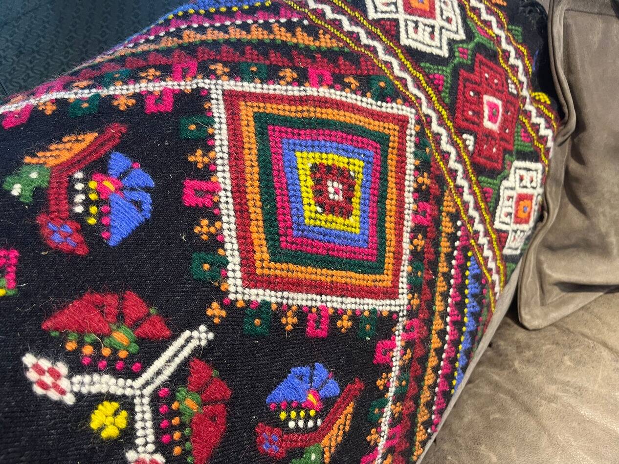 Old anatolian rug for sofa