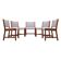 Set of five teak chairs, Danish design, 1970s, production: Denmark