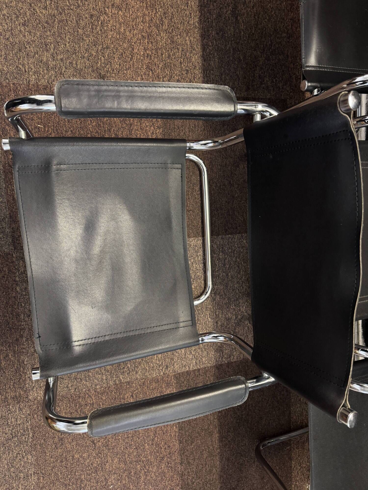 Armchair in the style of Marcel Breuer – sled base