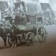 Old photograph 1900 horse-drawn carriage Oriental carpet, Brittany