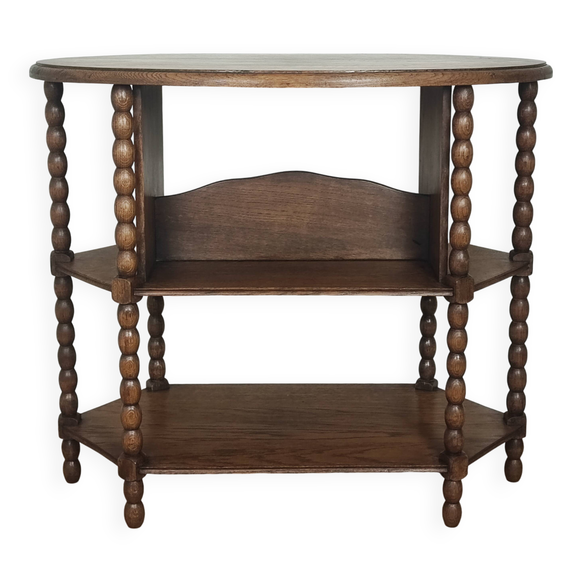 Pedestal table, oak side table