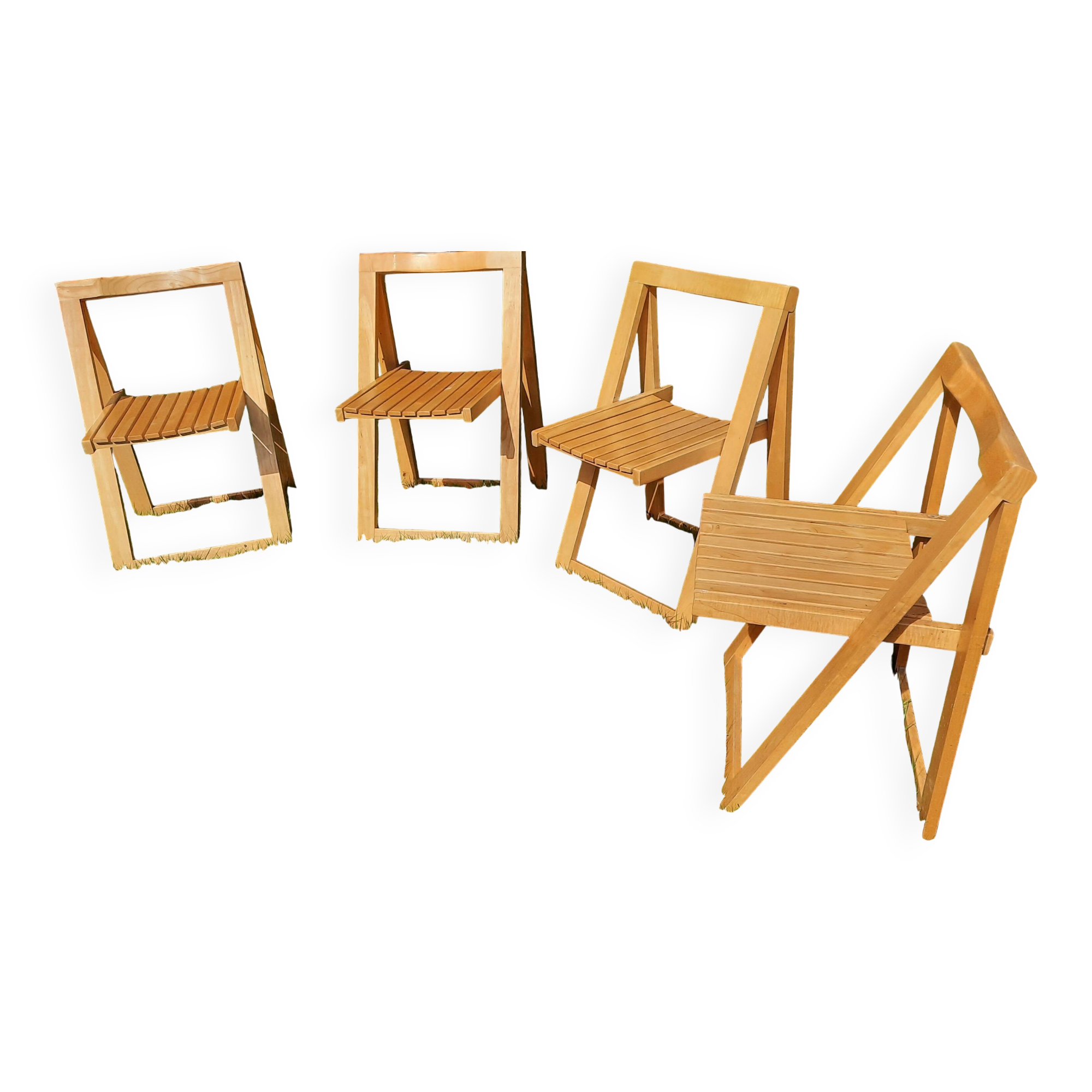 Set of 4 Aldo Jacober style chairs and butterfly table