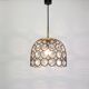 Glass and iron hanging lamp by Limburg, Germany, 1960s