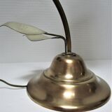 Stylized lotus flower lamp vintage brass 70s