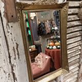 Scalloped and bevelled rectangle mirror