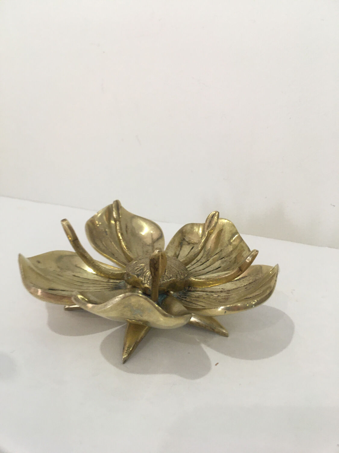 Brass flower ashtray