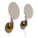 Paire d'appliques scandinave de Hovik 1970