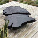 Burnt wood coffee table