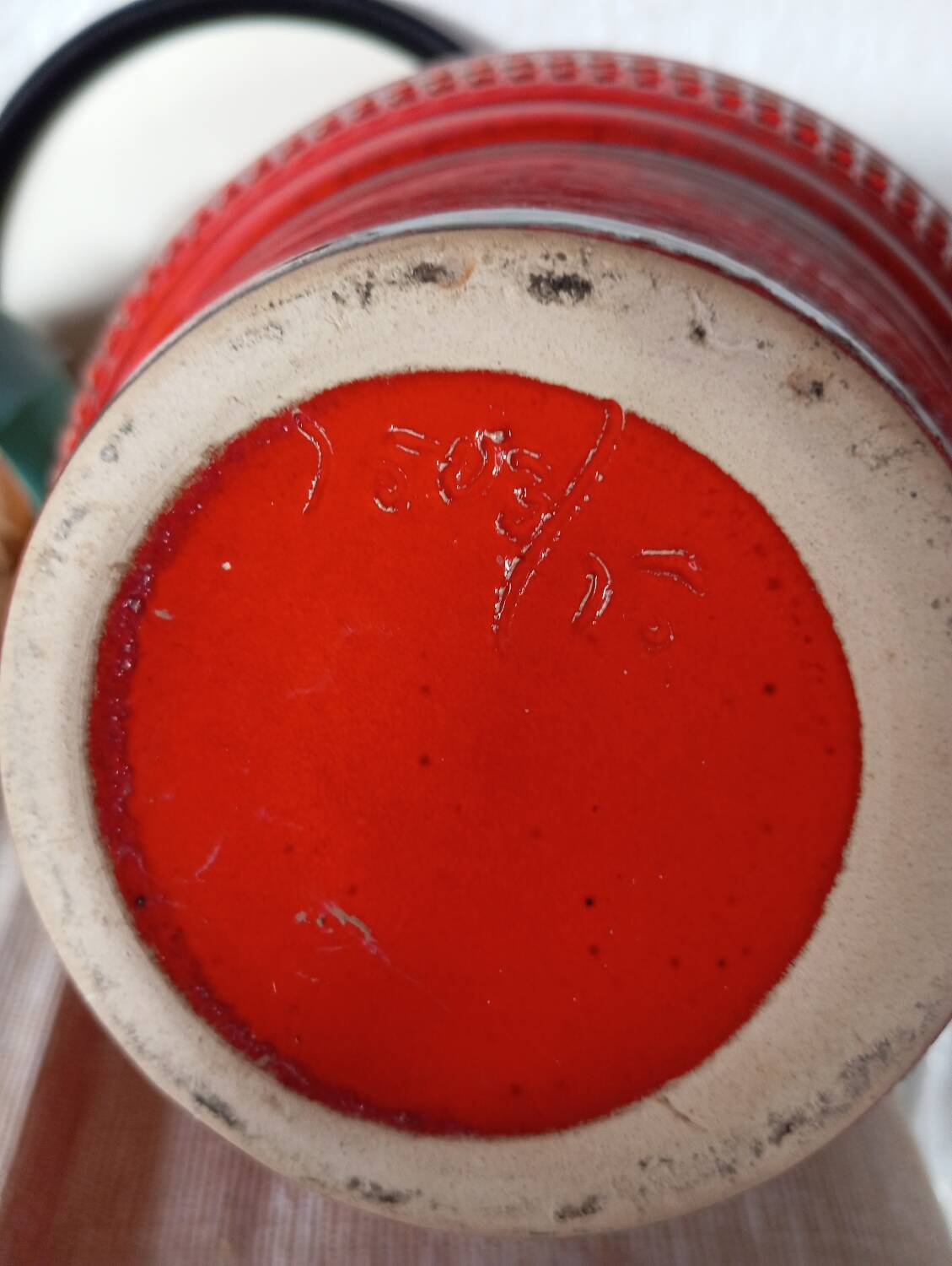 Red Ilk Keramik Vase by J. L Knodgwn