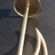Golden metal moon candlestick