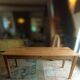 Table de ferme en chêne massif patiné 190 cm x 80 cm