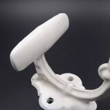 Old white enamelled metal patère