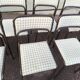 Set of 12 vintage Danish metal and fabric chairs