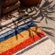 Handwoven recycled cotton rug - 40 x 60 cm