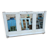 Antique mirror - triptych shelf in Burmese teak