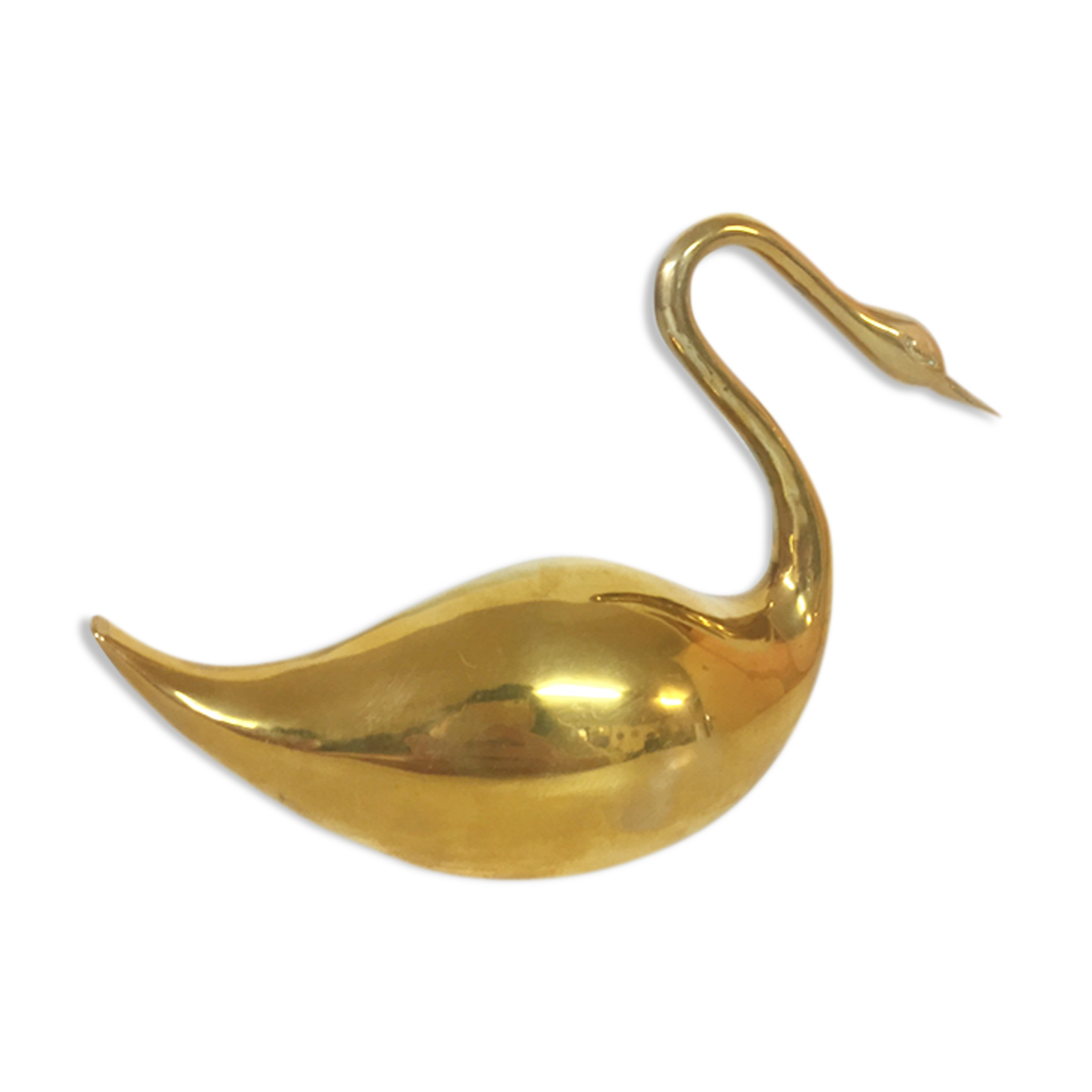 Swan solid brass, 1970