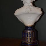 Busts of Louis XVI & Marie-Antoinette in biscuit, early 20th century H 37cm