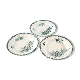 3 plates Terre de Fer Louis XV