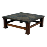 1960s Coffee Table made of Oak and Norwegian Sell Pillarguri Slate