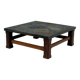 1960s Coffee Table made of Oak and Norwegian Sell Pillarguri Slate