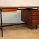 Vintage mahogany desk by Pierre Guariche edition Minvielle, 1960