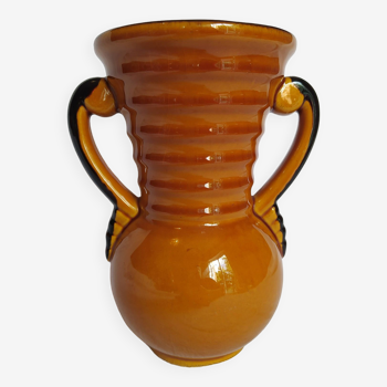 Vase céramique de la manufacture française vallauris. vintage années 70.
