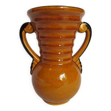 Vase céramique de la manufacture française vallauris. vintage années 70.