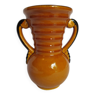 Ceramic vase from the french manufacturer vallauris. vintage 70s.