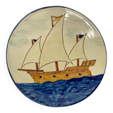 Keros boat plate, Lloret, Spain, 20th century