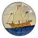 Keros boat plate, Lloret, Spain, 20th century