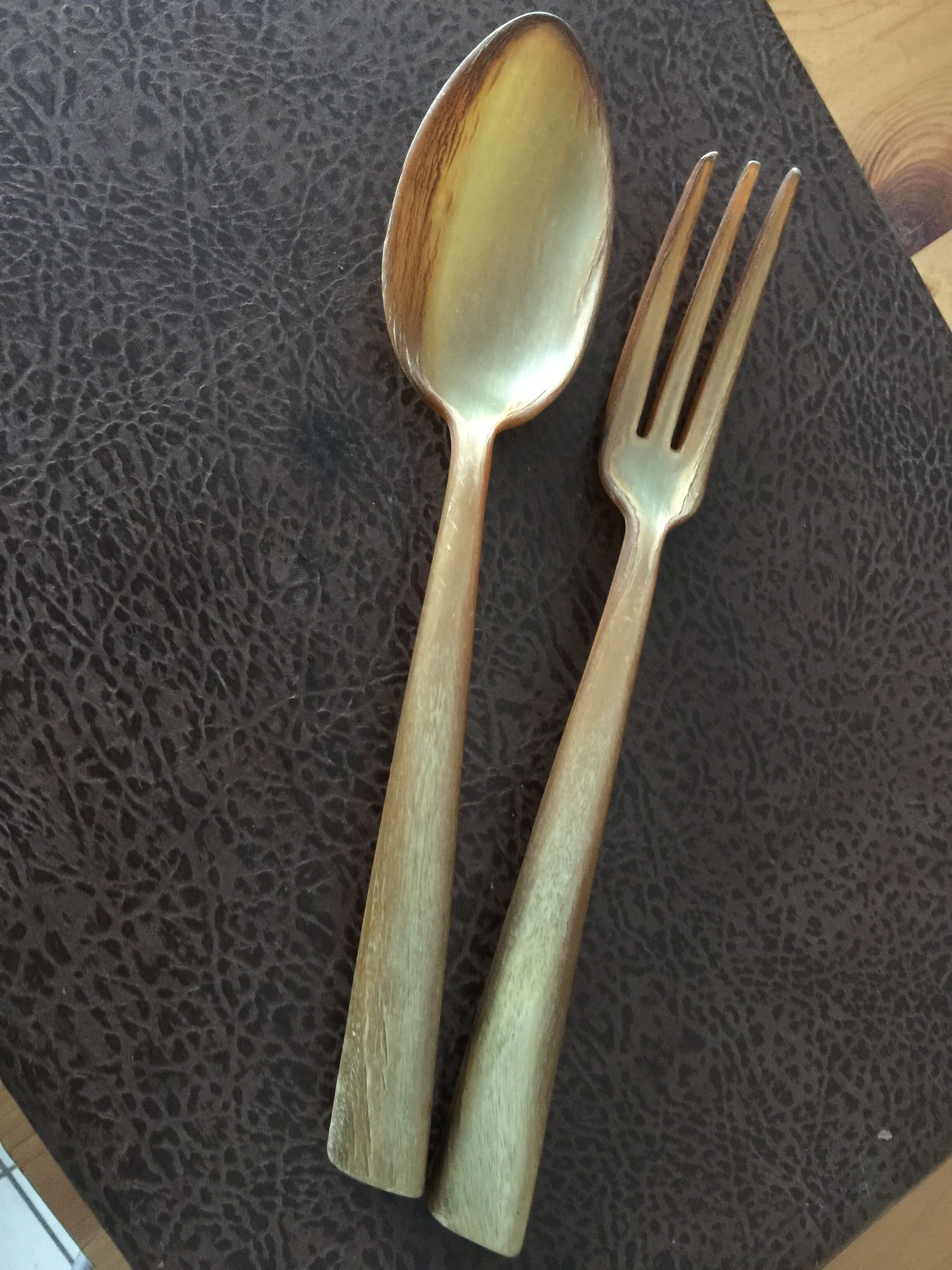 Horn salad cutlery from the 60s