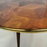 Round tripod coffee table compass foot