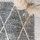 Genuine black and white Béni Ouarain Berber wool rug