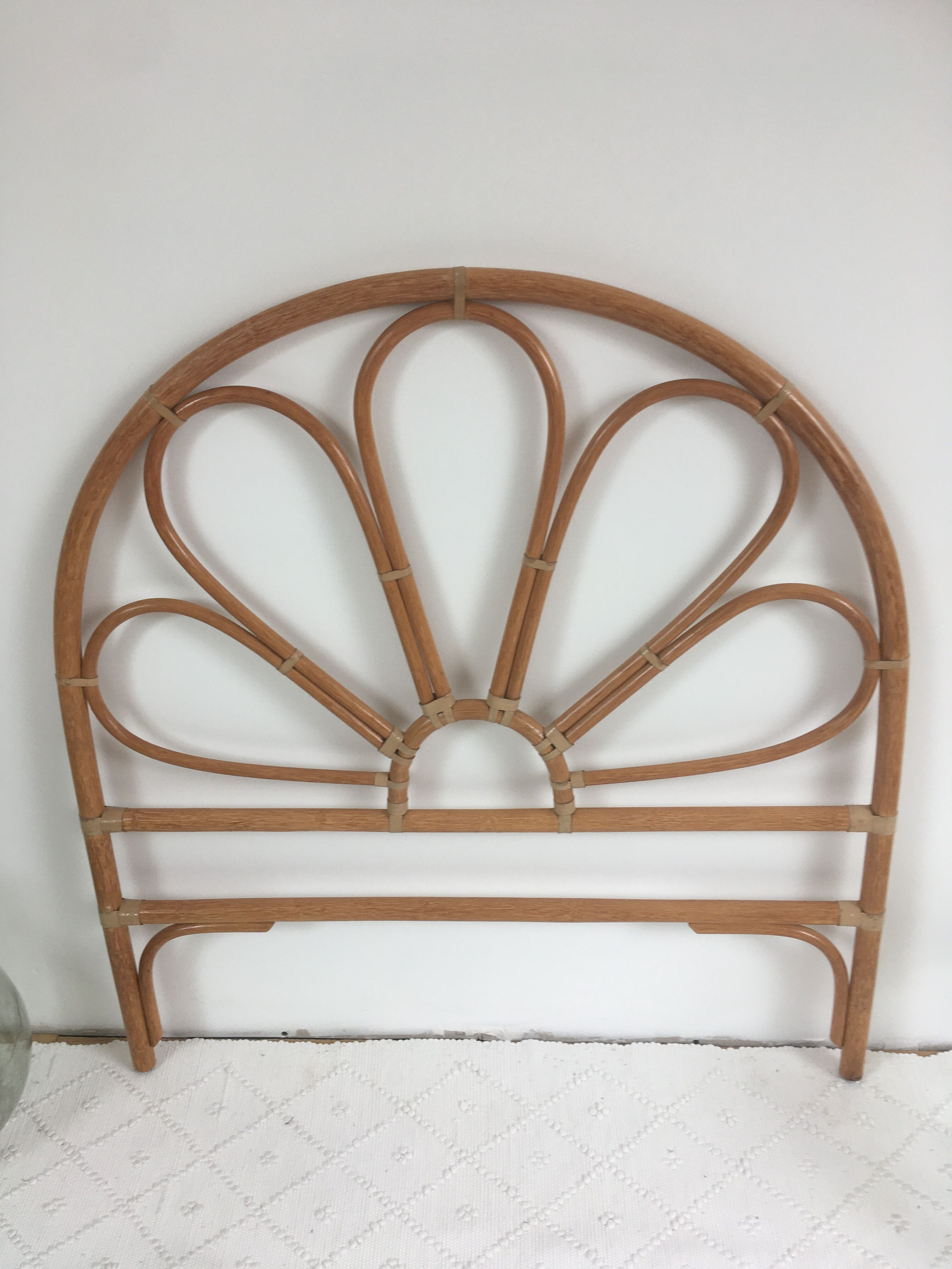 Vintage rattan headboard