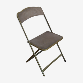 Vintage velvet folding chair