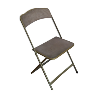 Vintage velvet folding chair