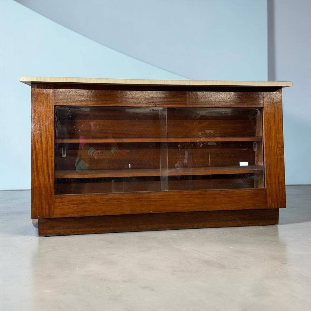 Vintage wooden shop counter/display case