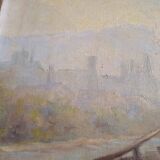 Oil on Canvas 19th Yvonac Annurey R "Barge"