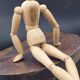 Tripod stool with square ball feet