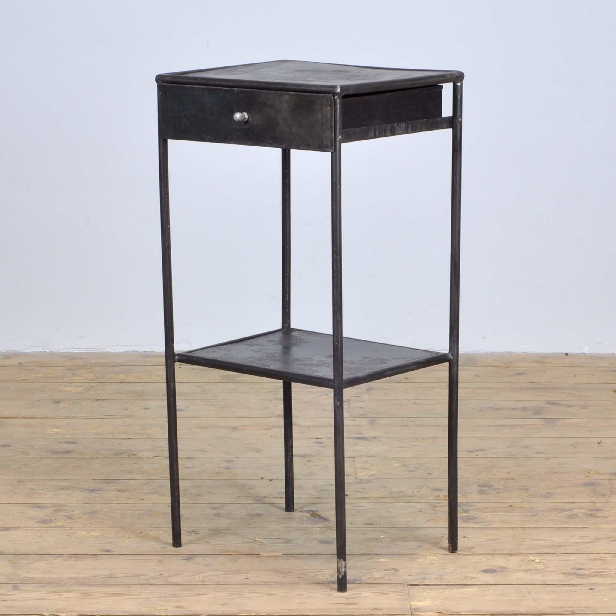 Steel hospital bedside cabinet, 1920's