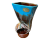 Large Sculptural Vase Vintage 50s/60s – Turquoise Flamed Ceramic