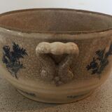 Large bowl in glazed stoneware 2 ears