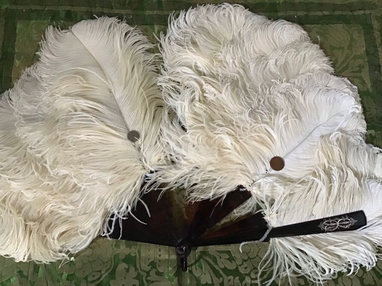 Fan scale ostrich feathers Napoleon III