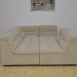 Modular sofa in beige boucle fabric, 1970s