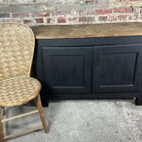 18th century raw and black oak sideboard