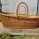 Former Couffin Bed Baby Wicker Braided With Anses - Vintage Matelas