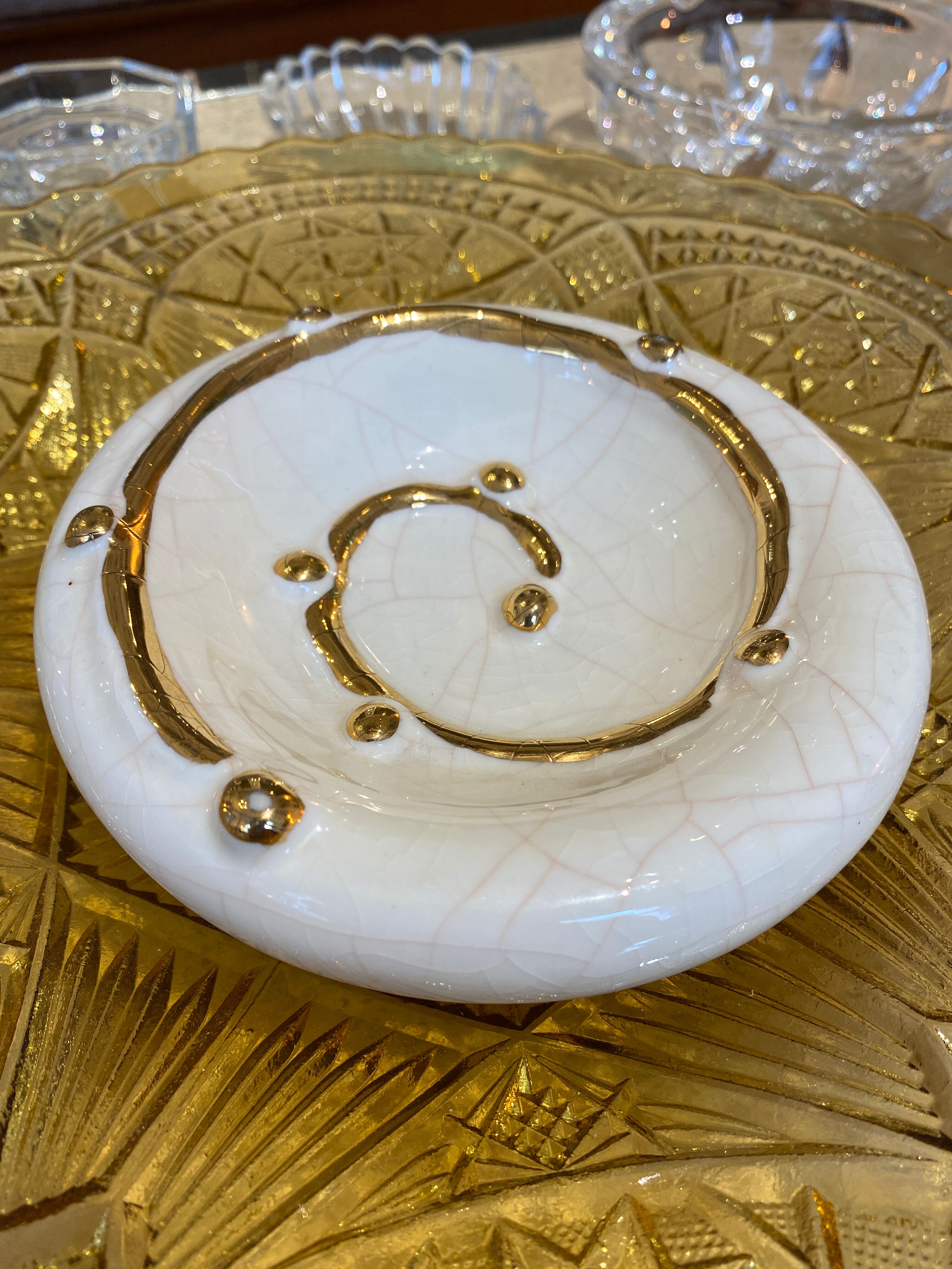 Empty pocket in Longwy earthenware