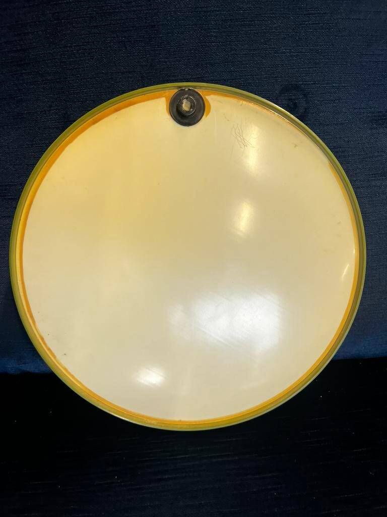Miroir mural rond vintage vert citron
